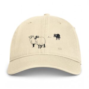 Sheep Sketch Baseball Cap — Washed Coastal Cotton Hat